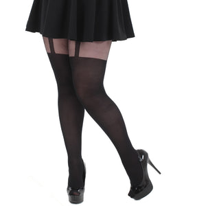 SALE! Plain Mock Suspender Tights