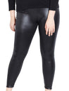 Wet Look Black Leggings - Extra Long / TALL